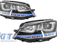 Faruri 3D LED compatibil cu VW Golf 7 VII (2012-2017) GTE Design Semnal Dinamic LED