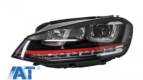 Faruri 3D LED compatibil cu VW Golf 7 VII (2012-2017) R20 GTI Design Semnal Dinamic LED