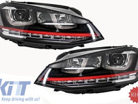 Faruri 3D LED Volan Dreapta compatibil cu VW Golf 7 VII (2012-2017) R20 GTI Design Semnal Dinamic LED