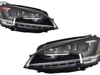 Faruri 3D LED Volan Dreapta VW Golf VII (2012-2017) R-Line LED Semnalizare Dinamic