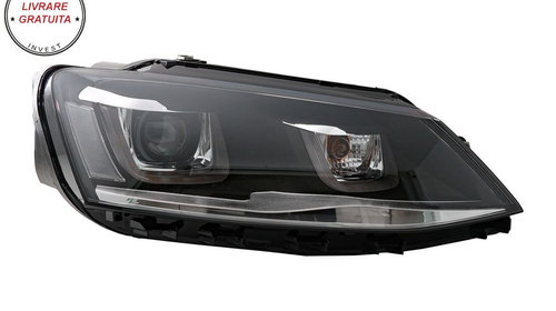 Faruri 3D LED VW Jetta Mk6 VI (2011-2017) GTI U Bi-Xenon Design- livrare gratuita