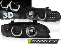 Faruri ANGEL EYES 3D BLACK compatibila BMW E39 09.95-06.03