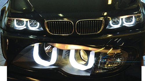 Faruri Angel Eyes 3D BMW Seria 3 E46 Dragon Light