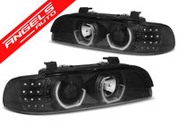 Faruri ANGEL EYES 3D BMW Seria 5 E39 95-03 Negru