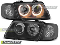 Faruri ANGEL EYES BLACK compatibila AUDI A3 08.96-08.00