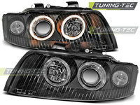 Faruri ANGEL EYES BLACK compatibila AUDI A4 10.00-10.04