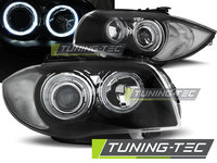 Faruri ANGEL EYES BLACK compatibila BMW 1 E87/E81/82/88 04-11