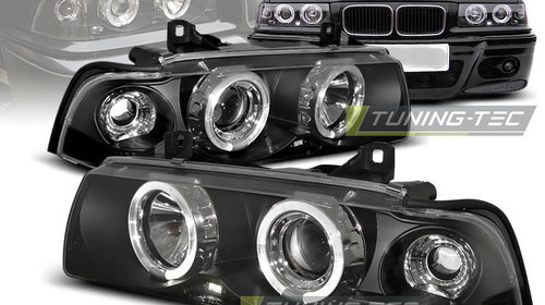 Faruri ANGEL EYES BLACK compatibila BMW E36 1