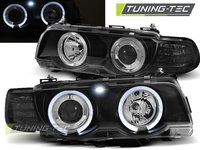 Faruri ANGEL EYES BLACK compatibila BMW E38 09.98-07.01