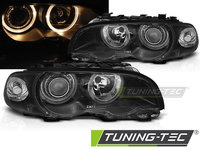 Faruri ANGEL EYES BLACK compatibila BMW E46 04.99-03 COUPE CABRIO