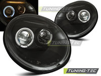 Faruri ANGEL EYES BLACK compatibila VW NEW BEETLE 10.98-05.05