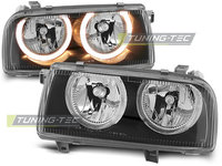 Faruri ANGEL EYES BLACK compatibila VW VENTO 01.92-08.98