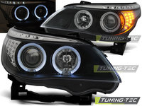 Faruri ANGEL EYES BLACK LED INDICATOR compatibila BMW E60/E61 03-07