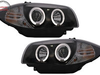 Faruri Angel Eyes BMW Seria 1 E81 E82 E87 E88 (2004-2011) Negru- livrare gratuita