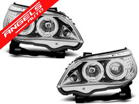 Faruri ANGEL EYES BMW Seria 5 E60/E61 03-07 CHROME Semnal LED