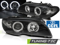 Faruri ANGEL EYES CCFL BLACK compatibila BMW E46 04.03-06 COUPE CABRIO