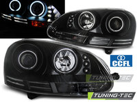 Faruri ANGEL EYES CCFL BLACK compatibila VW GOLF 5 10.03-09