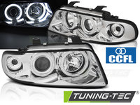 Faruri ANGEL EYES CCFL Crom look compatibila AUDI A4 11.94-12.98