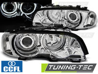 Faruri ANGEL EYES CCFL Crom look compatibila BMW E46 04.99-03.03 COUPE CABRIO