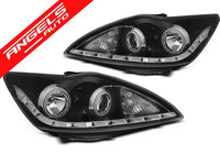 Faruri Angel Eyes CCFL Ford Focus II 2008-2010 Negru