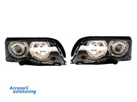 Faruri Angel Eyes compatibil cu BMW Seria 3 E46 (1998-2001) Black Edition