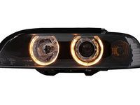 Faruri Angel Eyes compatibil cu BMW Seria 5 E39 (1995-2000) Angel Eyes Negru