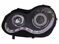 Faruri Angel Eyes compatibil cu Mercedes C-Class W203 (2000-2007) Partea Stanga Negru PXN2-216L