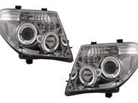 Faruri Angel Eyes compatibil cu Nissan Navara D40 (2004-2009) Pathfinder R51 (2005-2008) Crom