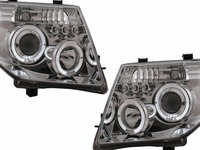 Faruri Angel Eyes compatibil cu Nissan Navara D40 (2004-2009) Pathfinder R51 (2005-2008) Crom HLNINC SAN39475