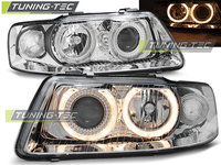 Faruri ANGEL EYES Crom look compatibila AUDI A3 09.00-05.03