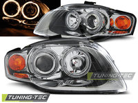 Faruri ANGEL EYES Crom look compatibila AUDI A4 B7 11.04-03.08