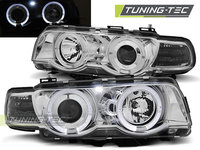 Faruri ANGEL EYES Crom look compatibila BMW E38 09.98-07.01