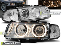 Faruri ANGEL EYES Crom look compatibila BMW E38 06.94-08.98