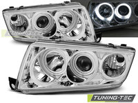 Faruri ANGEL EYES Crom look compatibila SKODA FABIA I 12.99-08