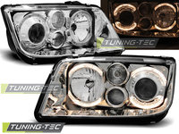 Faruri ANGEL EYES Crom look compatibila VW BORA 09.98-07.05