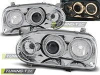 Faruri ANGEL EYES Crom look compatibila VW GOLF 3 09.91-08.97