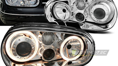 Faruri ANGEL EYES Crom look compatibila VW GO