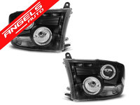 Faruri Angel Eyes DODGE RAM 09-18 Negru