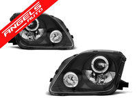 Faruri Angel Eyes Honda Prelude 1997-2001 Negru