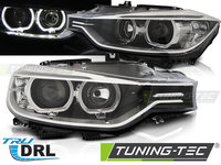 Faruri ANGEL EYES LED BLACK compatibila BMW F30/F31 10.11 - 05.15