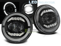 Faruri ANGEL EYES LED BLACK JEEP WRANGLER JK 1996-2018