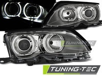 Faruri ANGEL EYES LED Crom look compatibila BMW E46 09.01-03.05