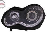 Faruri Angel Eyes Mercedes C-Class W203 (2000-2007) Partea Stanga Negru