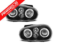 Faruri ANGEL EYES Negru potrivite pentru VW GOLF 4 09.97-09.03