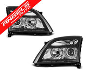 Faruri Angel Eyes Opel Vectra C 2002-2005 Negru