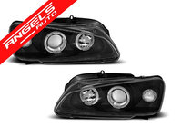 Faruri Angel Eyes Peugeot 106 1996-2003 Negru