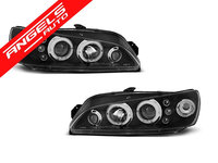 Faruri Angel Eyes Peugeot 306 1997-2001 Negru