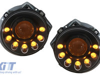 Faruri Bi-Xenon Look LED compatibil cu MERCEDES W463 G-CLass 1989-2012 Mansory-Design