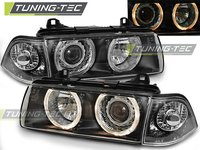 Faruri BMW E36 1990-1999 Angel eyes Negru