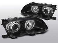 Faruri BMW E46 09.01-03.05 ANGEL EYES LED Negru